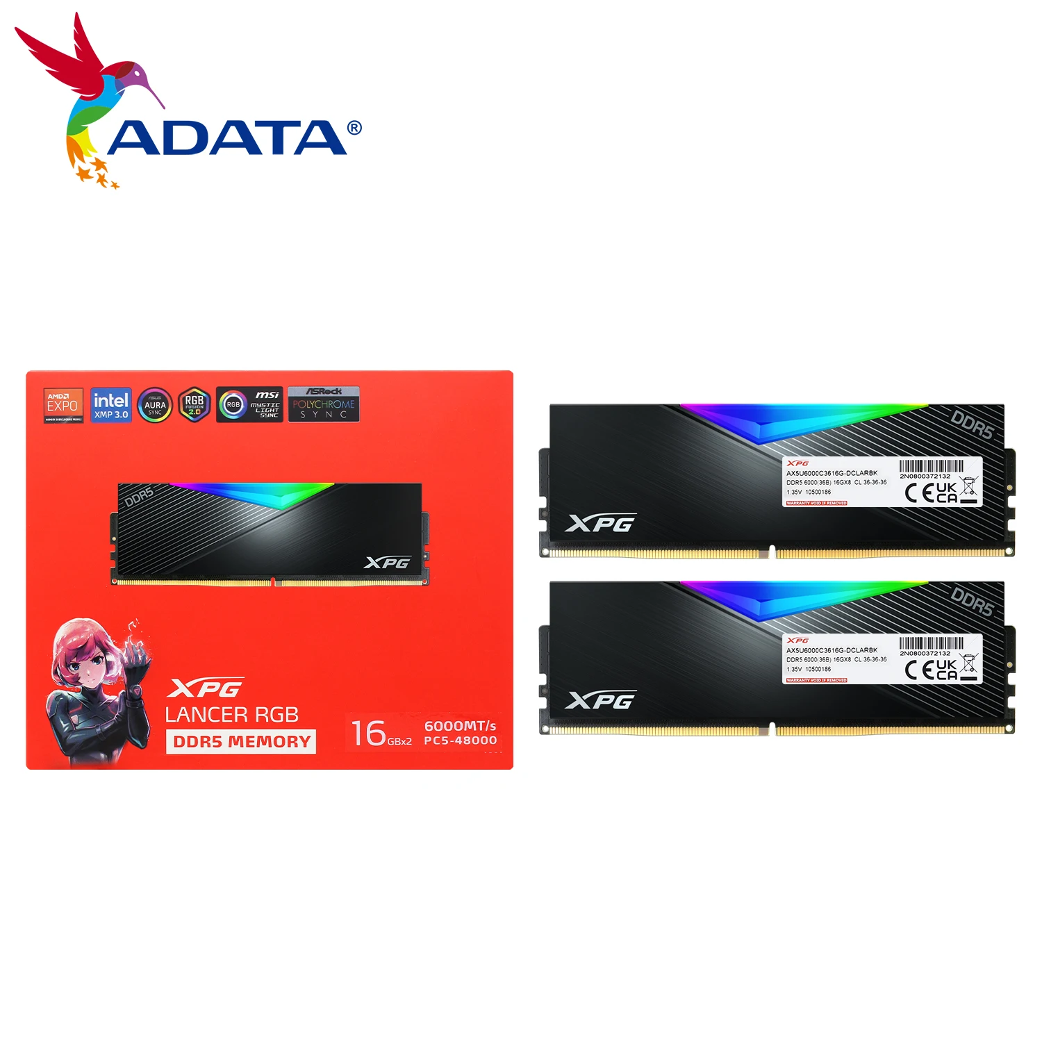 Imagem -05 - Adata-xpg Lancer Rgb Memória Ram para Desktop Ddr5 16gb x 32gb x Módulo de Memória 6000mhz 6400mhz Original