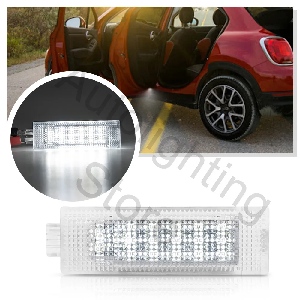 

2Pcs For Fiat 500 500X 500L Panda Grande Punto LED Trunk Boot Lamps Compartment Light Interior Courtesy Luggage Ceiling Lamp