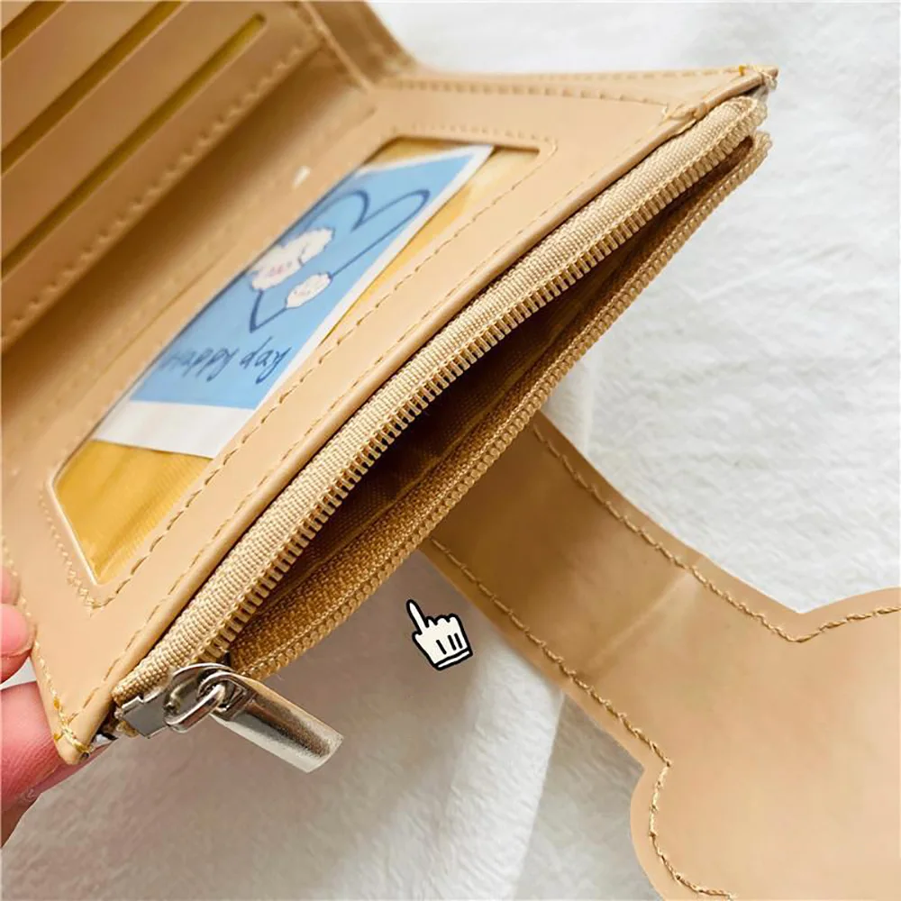Snoopy PU Purse Anime Zipper Coin Wallet Cartoon Student ID Holders Multi Slot Bag Fashion Storge Bag Birthday Gifts For Friends image 6