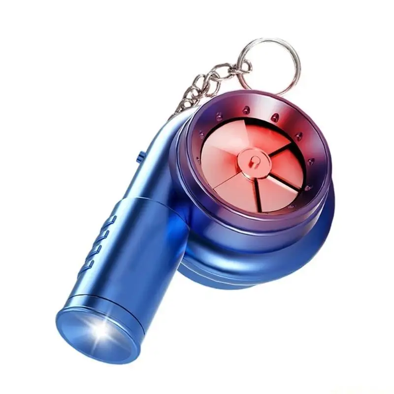 

D46E Simulation Turbocharging Keychain with Light and Sound Pendant Charm for Night Visibility and Interactive Play
