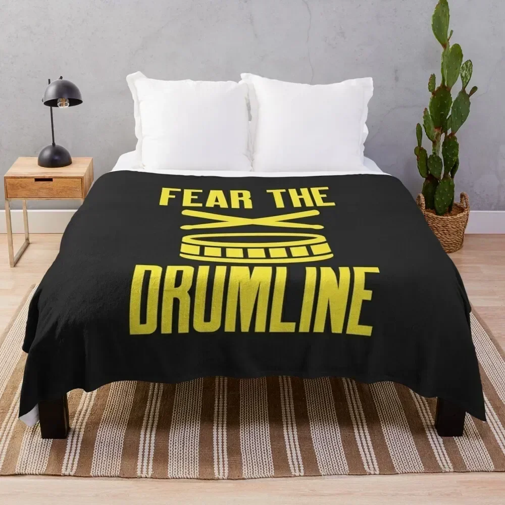

Fear The Drumline Band Gift Throw Blanket Durable Warm Blanket for Daily Home Use