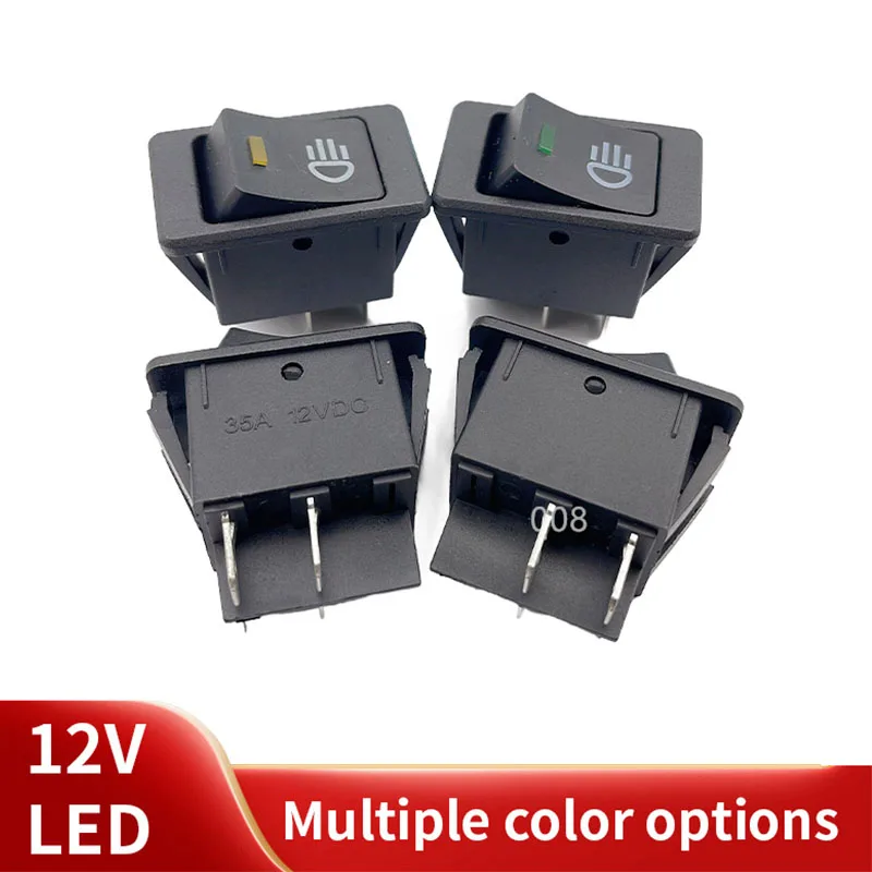 KCD4 Rocker Switch ON-OFF 2 Position 4 Pins  LED 12V 35A automobile refitting fog lamp switch with light Rocker switch
