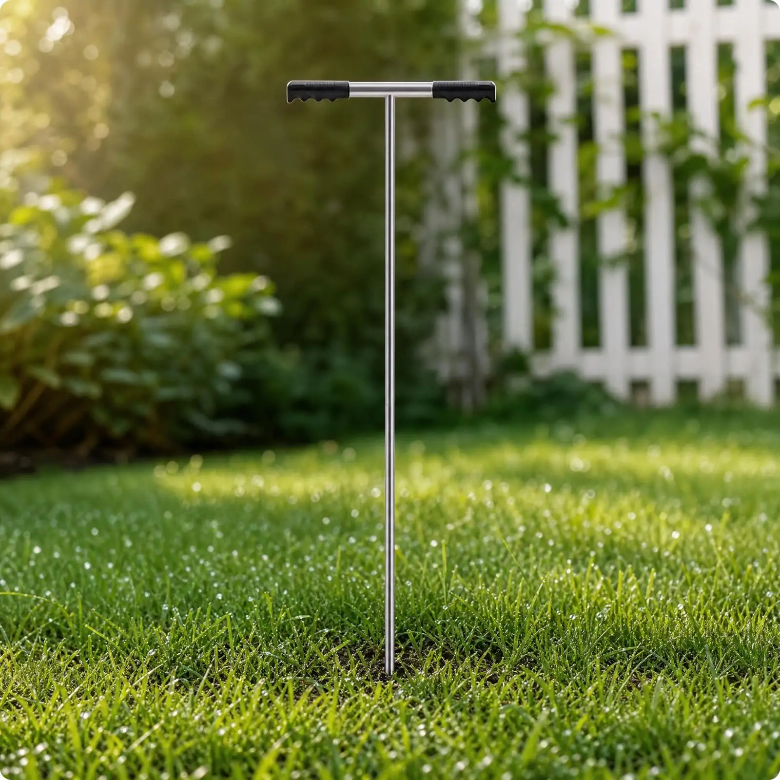 Adjustable Soil Meter Rod | Stainless Steel Construction, Textured Non-textured handles, for Garden