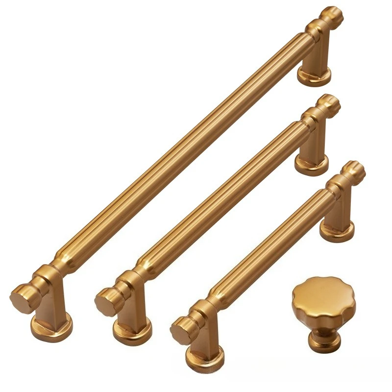 American Gold Wardrobe Handle Creative Furniture Decoration Handle Chinese Style Cabinet Handle Modern Personalized Drawer Knob