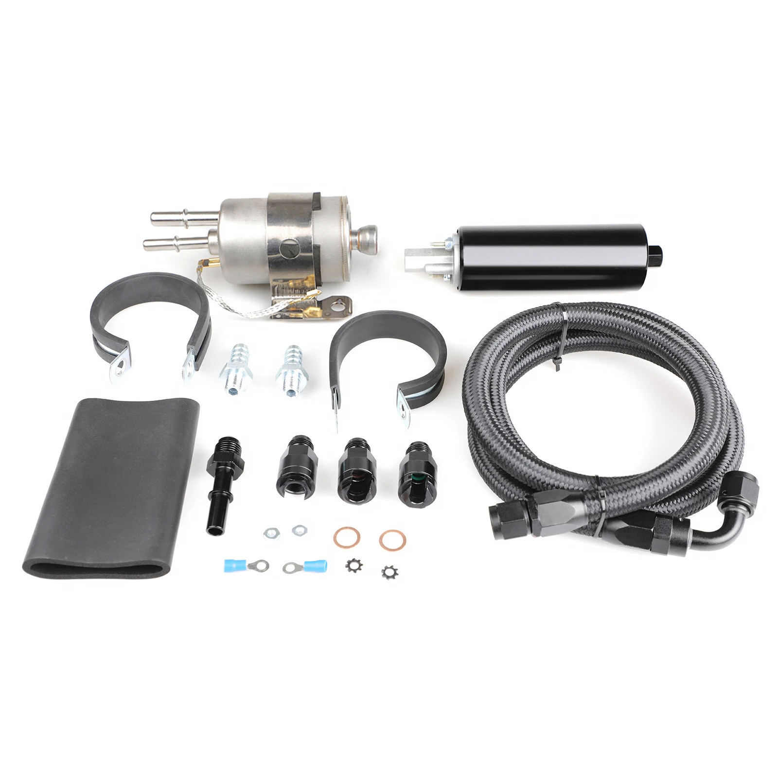 

FreeShipping GSL392 Inline LS Fuel Pump & 58 PSI Fuel Filter Regulator EFI 255LPH AN6 Fittings With 47.24 inch AN6 Fuel Hose