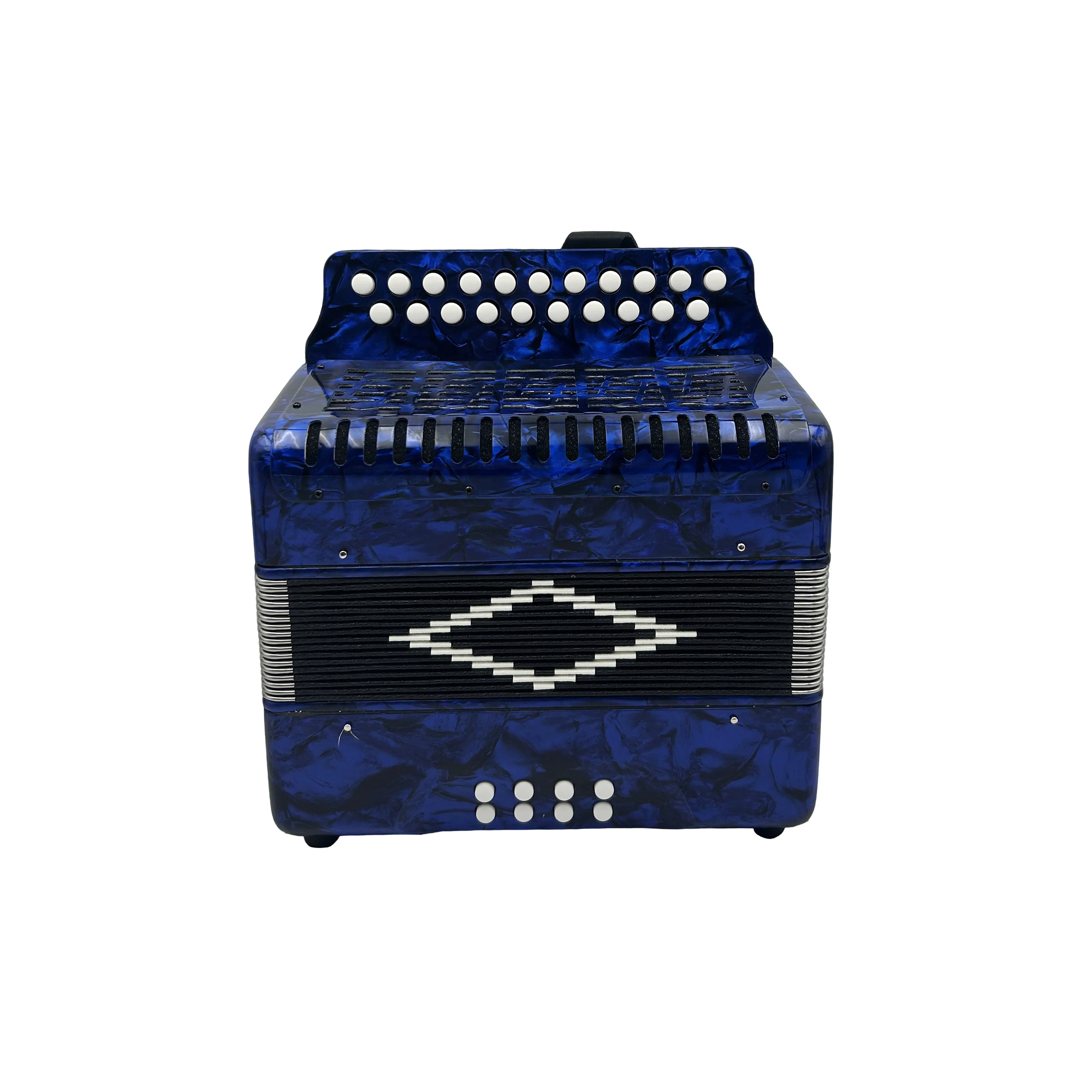 Professional Chromatic 21 Buttons 8 Bass Student Blue Button Accordion Instrument JB2108 High Quality Portable