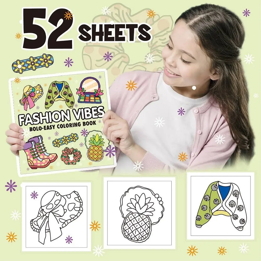 Cute Cartoon Coloring Book Stress Relief Educational Graffiti Painting Book Painting Gift Paperback for Adults And Teens