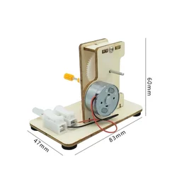 DIY Electric Hand Generator STEM Kits Technological Gatget Science Experimental Tool Educational Wooden Puzzle Games Teaching