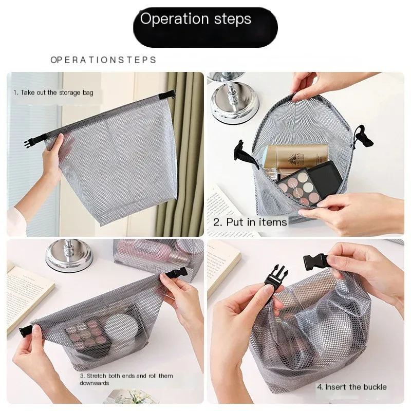 Borsa portaoggetti impermeabile, abbigliamento fitness, bagno per il nuoto, coulisse di grande capacità, borsa per articoli da toilette da esterno per uomo e donna