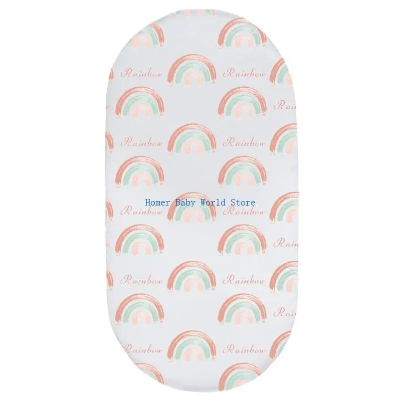 Sábana bajera ajustable B2QD, Sábana bajera algodón para cuna, almohadilla para cesta, sábanas ajustadas, funda protectora