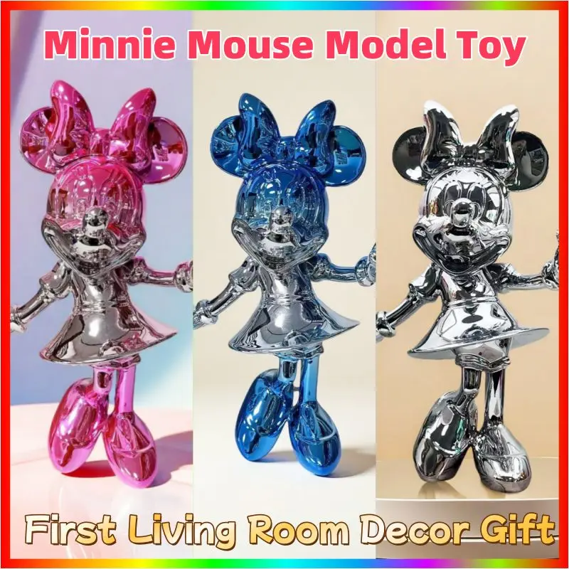 Figurka Myszki Minnie, popularna, 20/30 cm, prosta, nowoczesna statuetka z żywicy, kolekcjonerska lalka, modna figurka, zabawka, dekoracja do salonu, prezent.