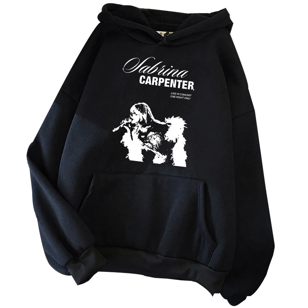 Sabrina Carpenter Hoodie Sabrina Carpenter Graphic Merch Fan Gift Unisex Harajuku Long Sleeve Sweatshirts Loose Classic Simple