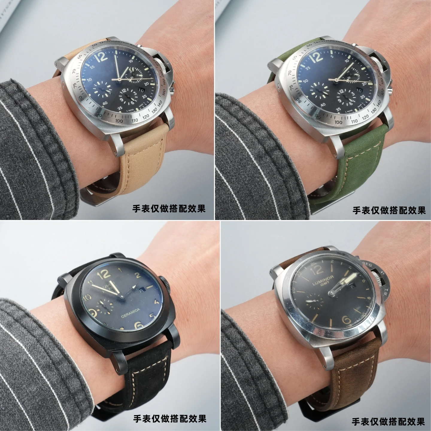 أكبر المعصم تطول حزام الرجال الرجعية جلد البقر 22 مللي متر 24 مللي متر الدهون الأيدي الرجال أطول خمر متجمد حزام ساعة التكيف مع أي ساعة