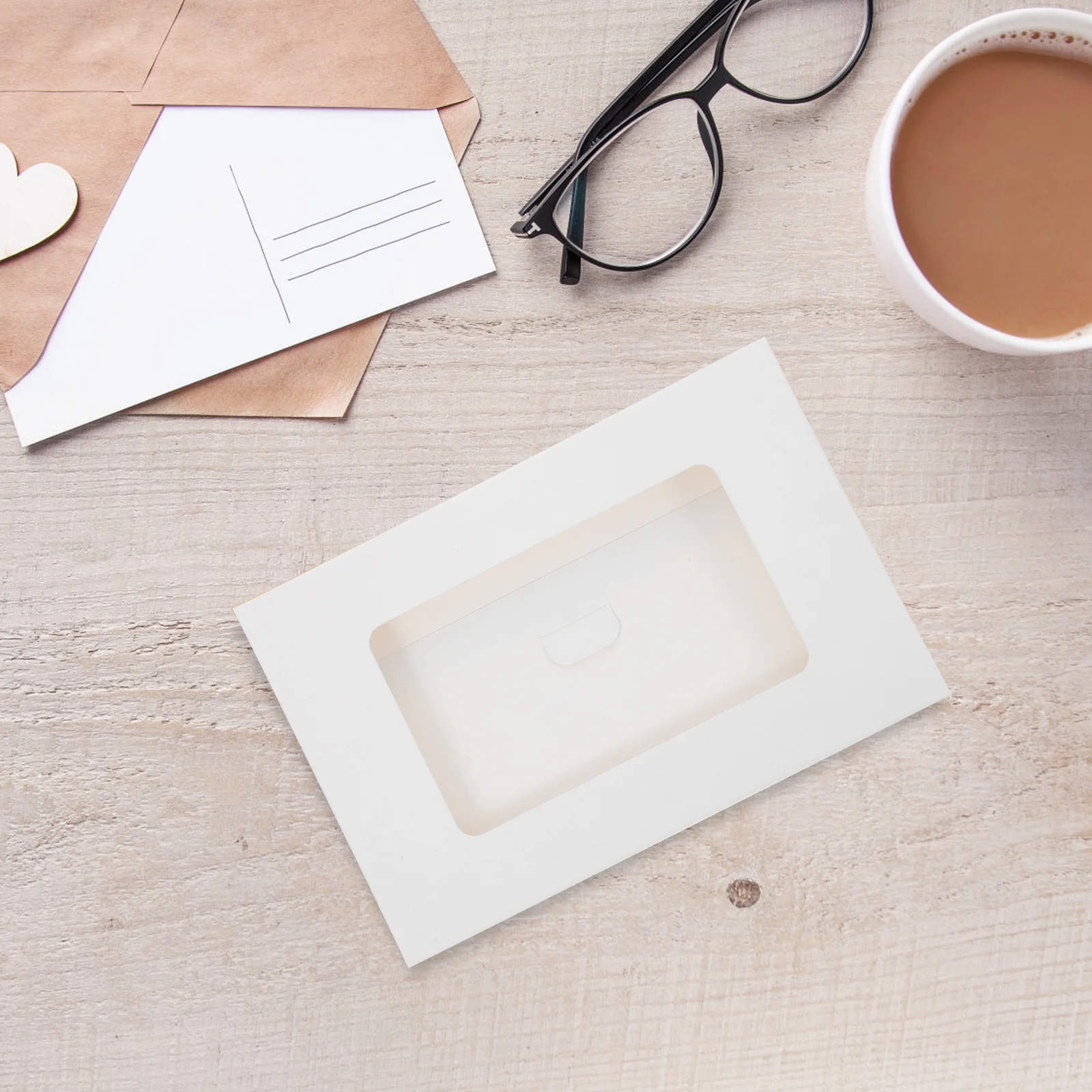 

30Pcs Paper Photo Frames Postcard Boxes DIY Full Window Envelopes Craft Picture Frames for Gifting Family Sharing