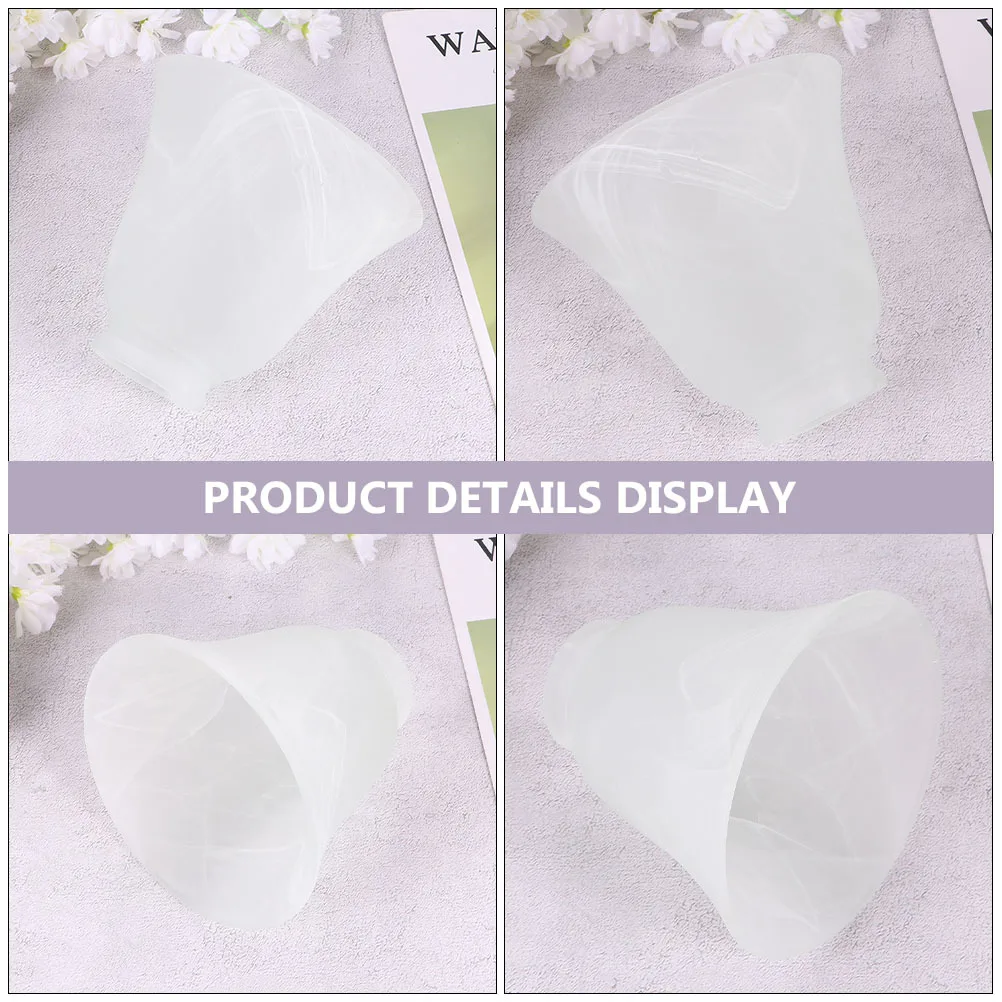 

3Pcs Frosted Glass Lamp Shade E27 Base High Transparency Smooth Finish for Ceiling Lamp Chandelier Replacement Cover Home Hotel