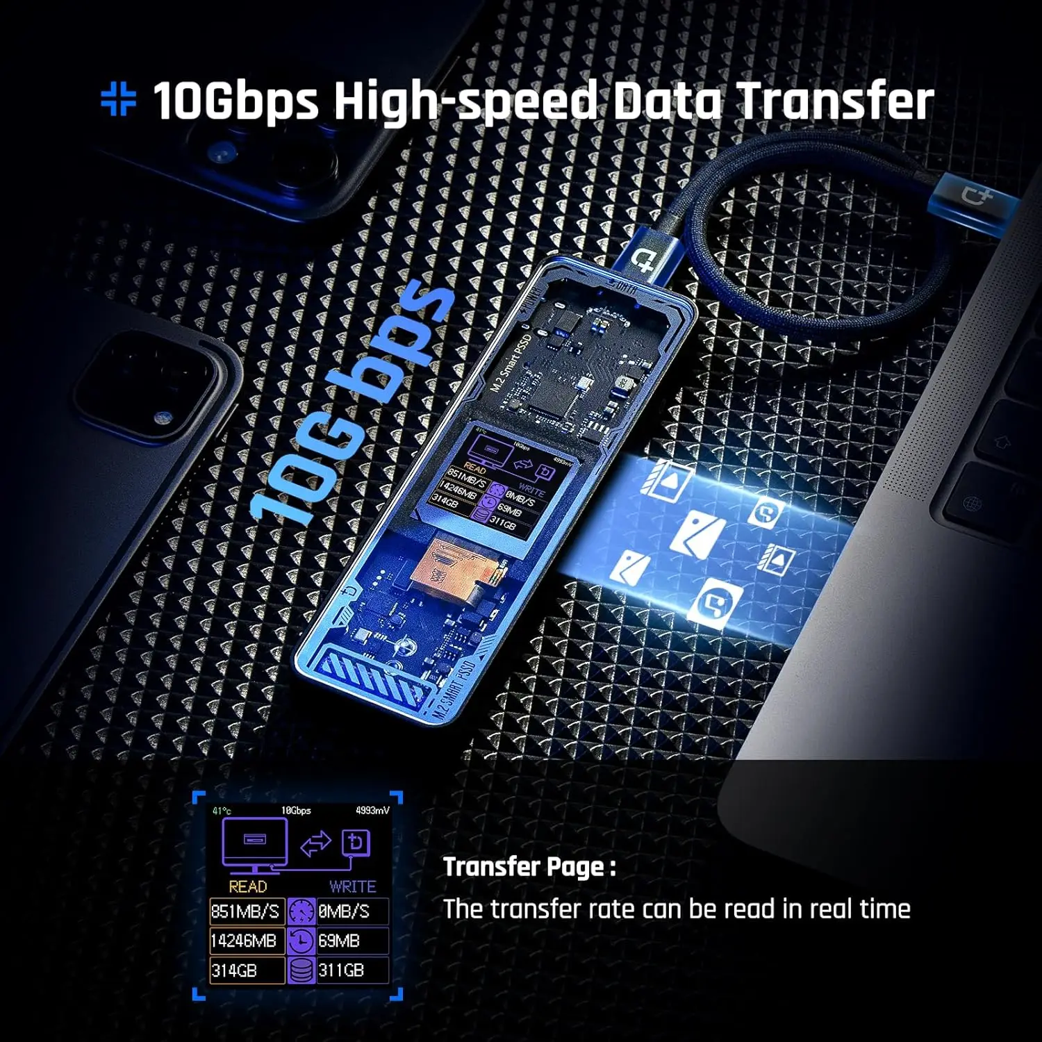 

Корпус для SSD M.2 NVMe Explorer Edition, поддержка 10-летней гарантии PLP, предотвращает потерю данных при записи, совместим с NVMe PCIe, размеры 2230/2242/2260/2280.