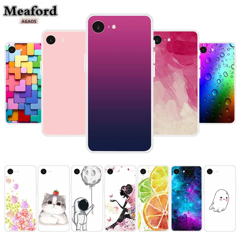 Para iphone 16e caso de telefone tpu capa traseira macia silicone transparente para para apple iphone 16 e dos desenhos animados estampado caso escudo