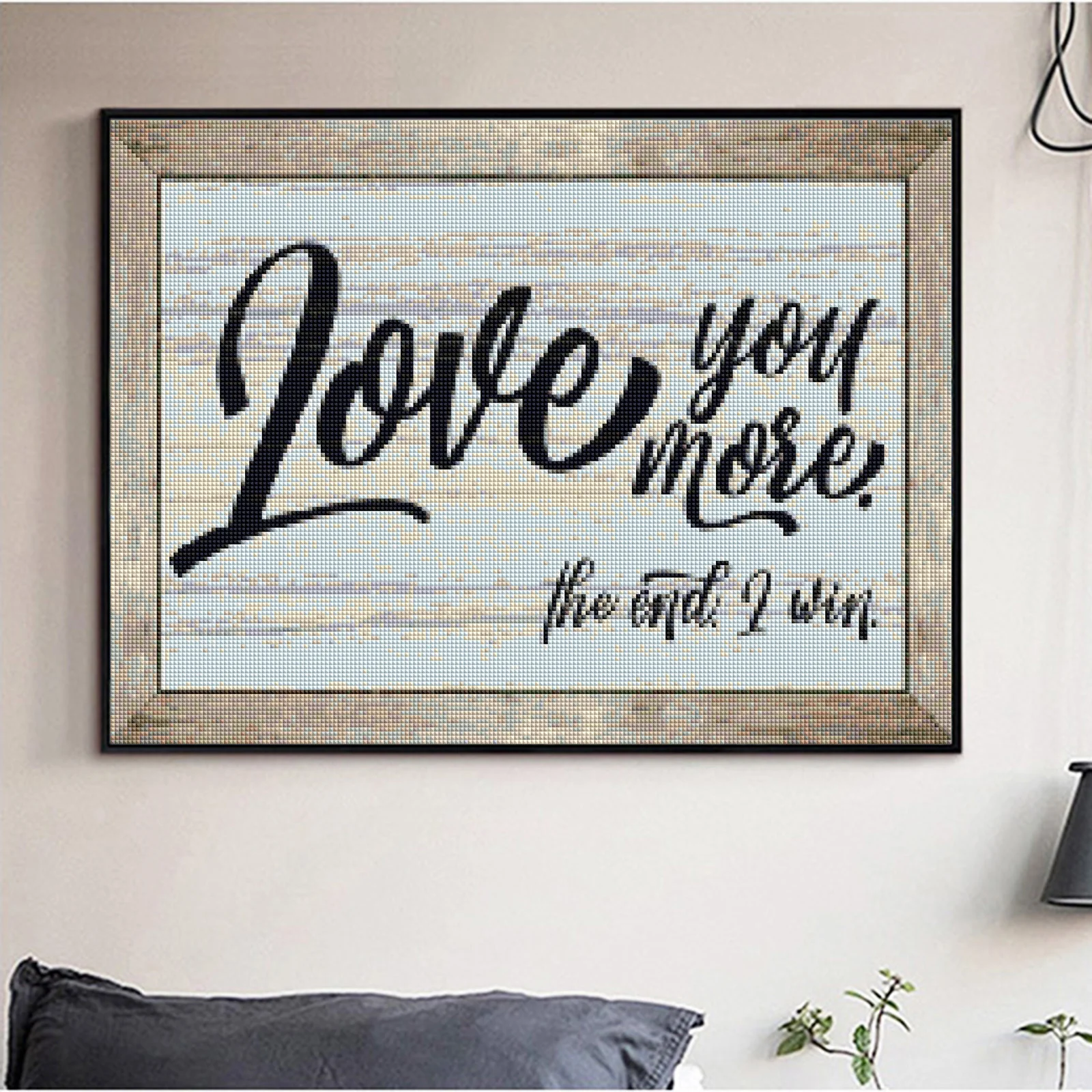 LZAIQIZG Diamond Art Painting Love Letter Text Scenery Full Square/Round Mosaic Blackboard Embroidery Landscape Wall Stickers