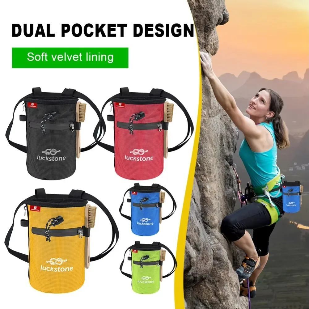 New Waterproof Magnesia Sack Multicolor Oxford Climbing Equipment Large-capacity Multi-function Rock Climbing Chalk Bag