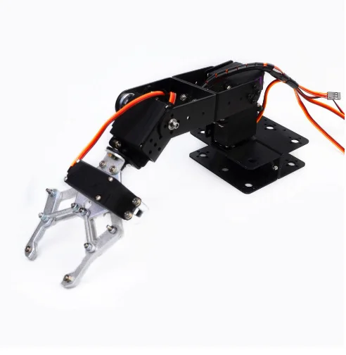 Aluminum alloy 4 degrees of freedom robotic arm, manipulator, steering gear bracket mechanical claws