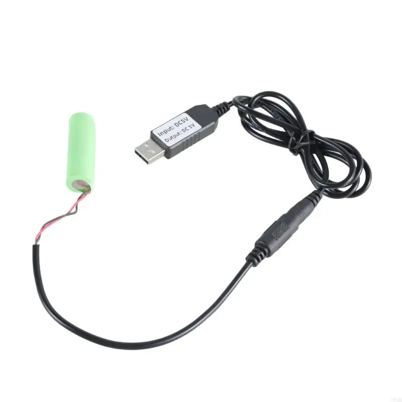 USB Powered 3V LR6 AA Converter Cable USB Power Converters for User Friendly Battery Replacement in Gadgets Devices