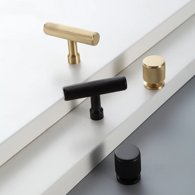High-end 8PCS Solid Brass Furniture Pulls Handles Drawer Knobs Cupboard Wardrobe Closet Dresser TV Cabinet Door Pulls Pens