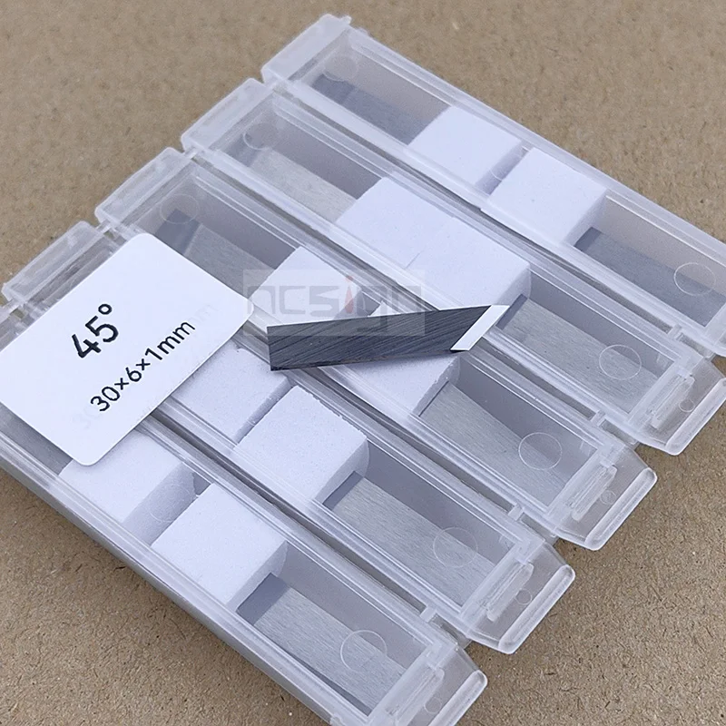 

10PC 45 Degree 30*6.0*1.0 mm Tungsten Carbide Oscillating Cutting Blade for AOKE ATOM RZCUT JWEI COMELZ TESEO ECOCAM ARISTO