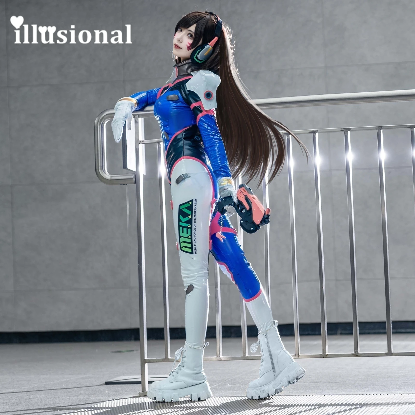 Disfraz de cosplay illusorio O W dva para mujer, mono de dva, piel clásica, juego Song Hana, disfraces de Halloween, ropa ajustada