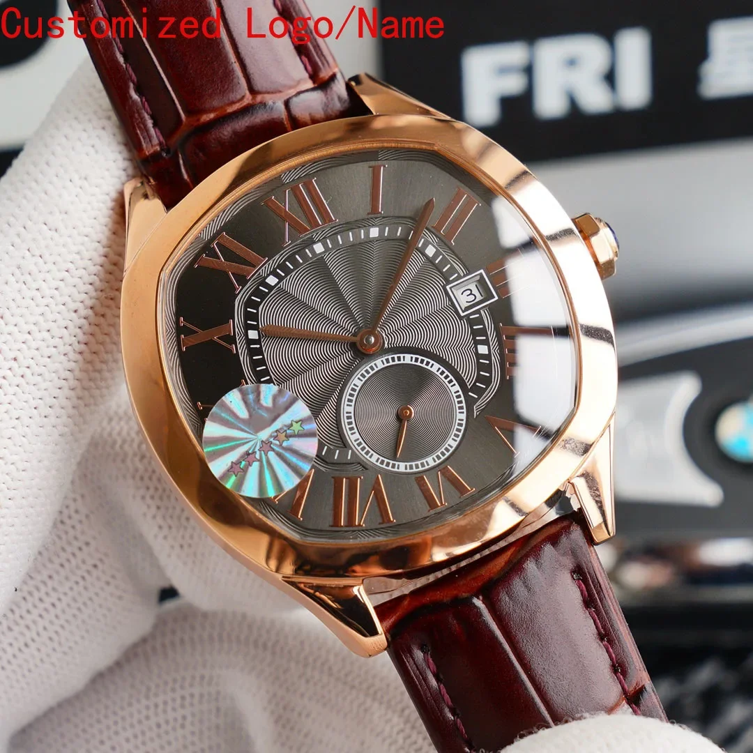 A88 Store  Men Watch Automatic Mechanical Watch Stainless Steel Multi-functional Business Leather Calendar Free Shipping