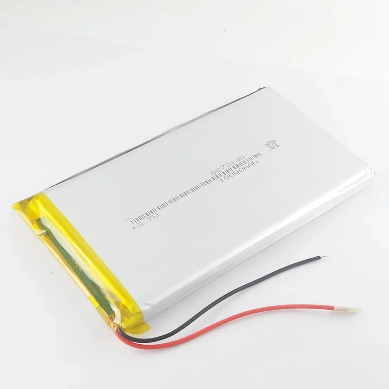 Coklat baru baterai polimer litium 3.7V 8873130 harta daya ponsel pengisi daya bawaan 10000mAh sel Li-ion isi ulang A bagus