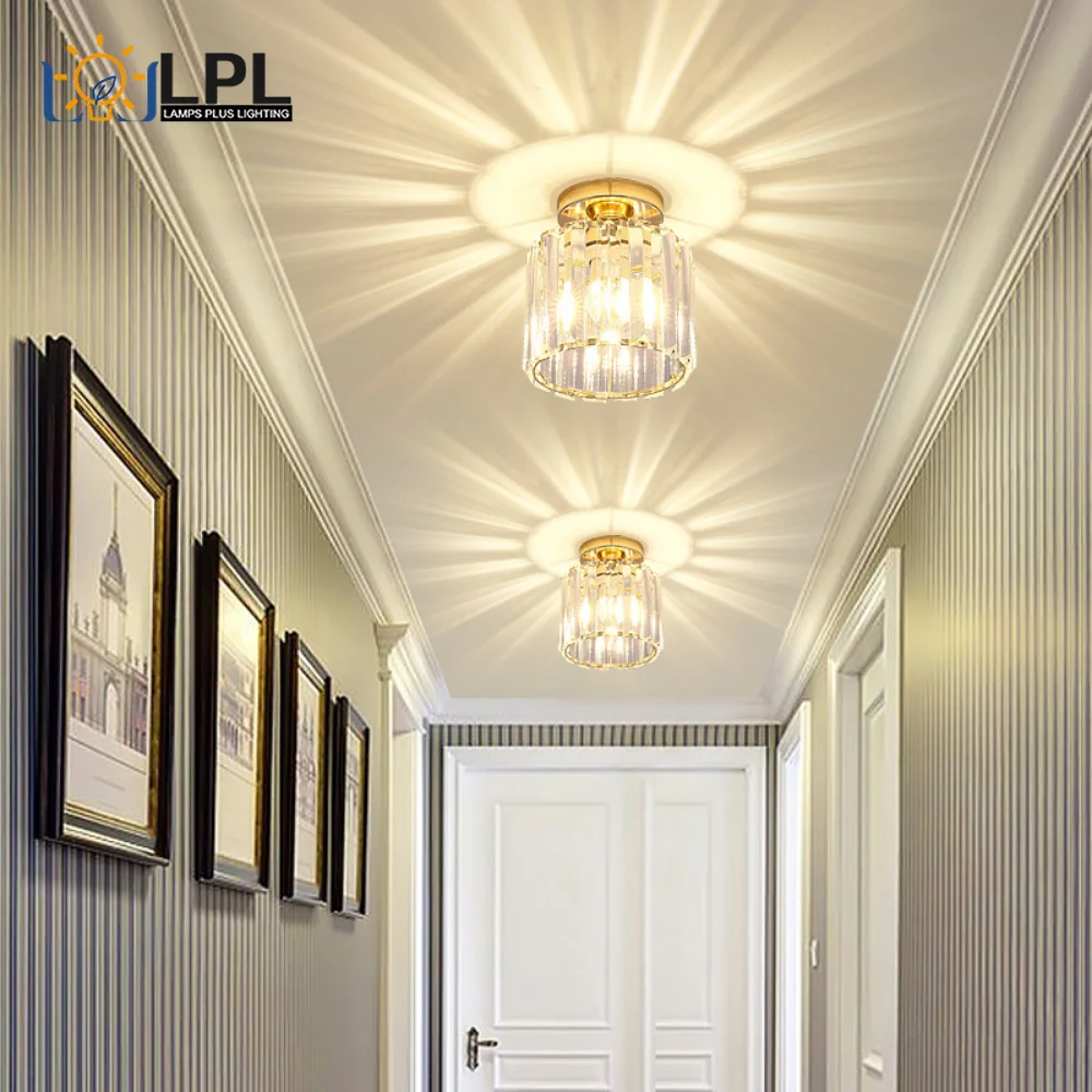 Lampada da soffitto in cristallo a Led lampadario semplice camera da letto Luxury Creative Home Hotel Decor balcone corridoio lampada a sospensione