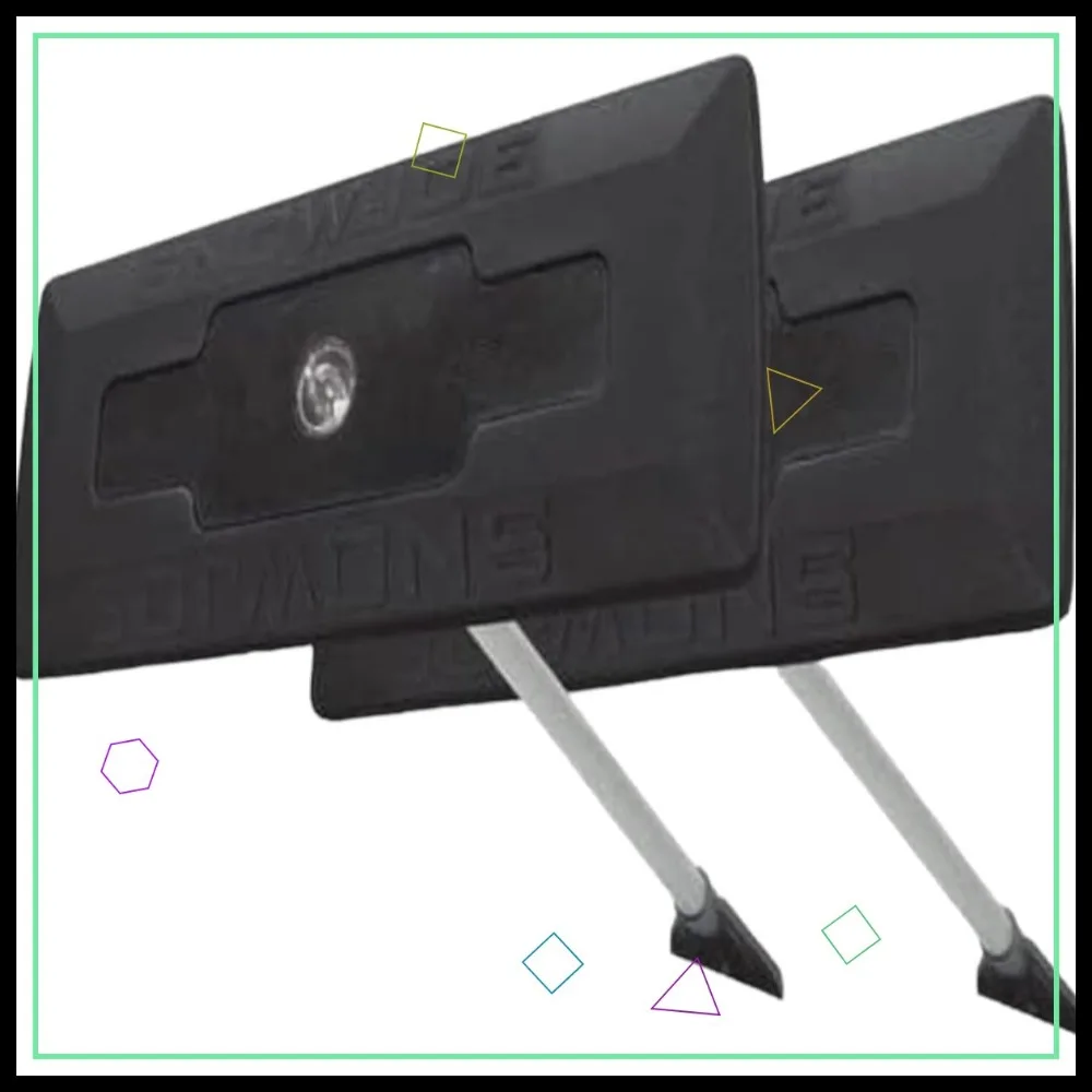 

Телескопический скребок для снега и льда 3-в-1 с 18-дюймовой пенопластовой головкой и фарой, черный (2 шт.)