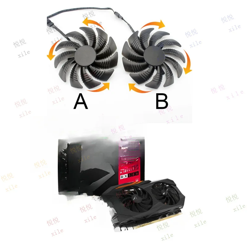 L+ Cooling Fan For Gigabyte RX580 RX 580 Aorus GPU Graphics Card  PLD09210S12HH