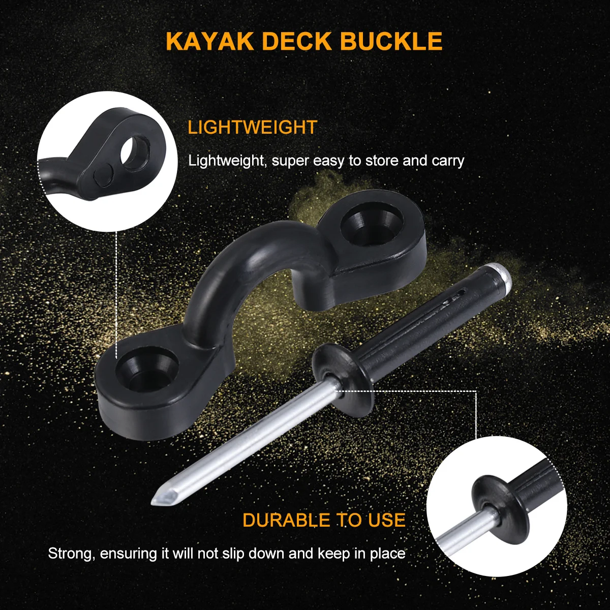

1Set Waterproof Kayak Buckle Assembly Lightweight Marine Grade Deck Fastener for Cycling Rafting Scuba Diving Camping Outdoor