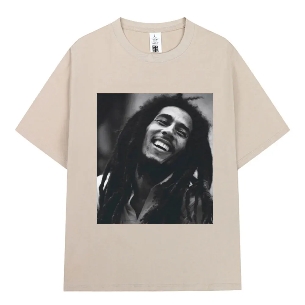 Reggae Music Originator Bob Marley Graphic T Shirt Men Fashion Vintage T-shirt Cotton Casual Oversized Short Sleeve T-shirts