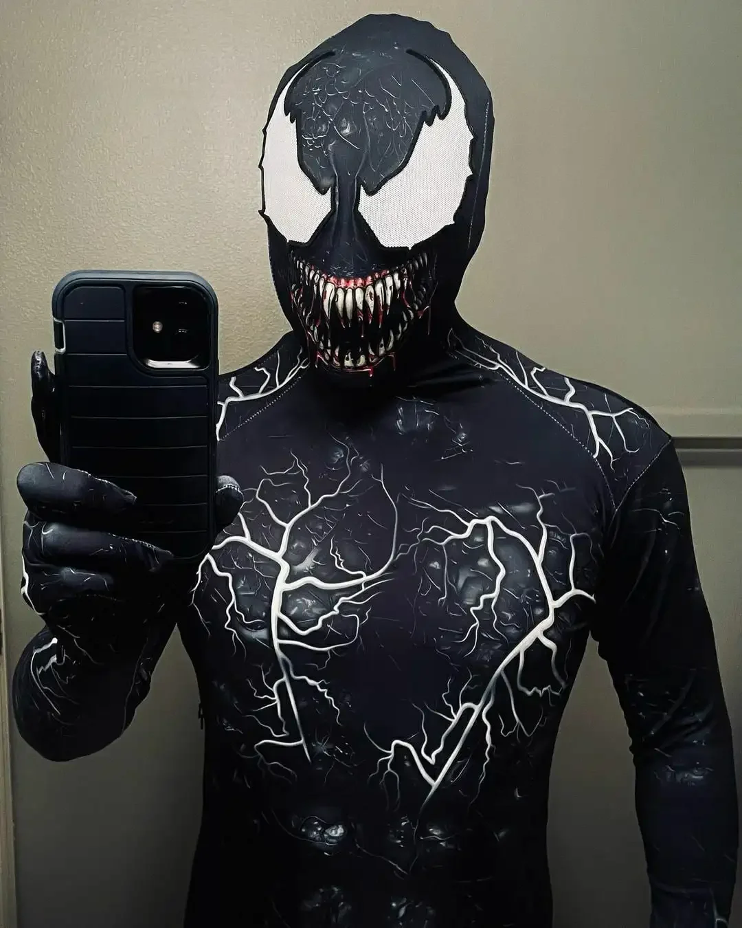 Mới Người Lớn Trẻ Em Halloween Nọc Độc Symbiote Người Nhện Phù Hợp Với Siêu Anh Hùng Trang Phục Hóa Trang Full Body Zentai Phù Hợp Với Nam Đảng Jumpsuit