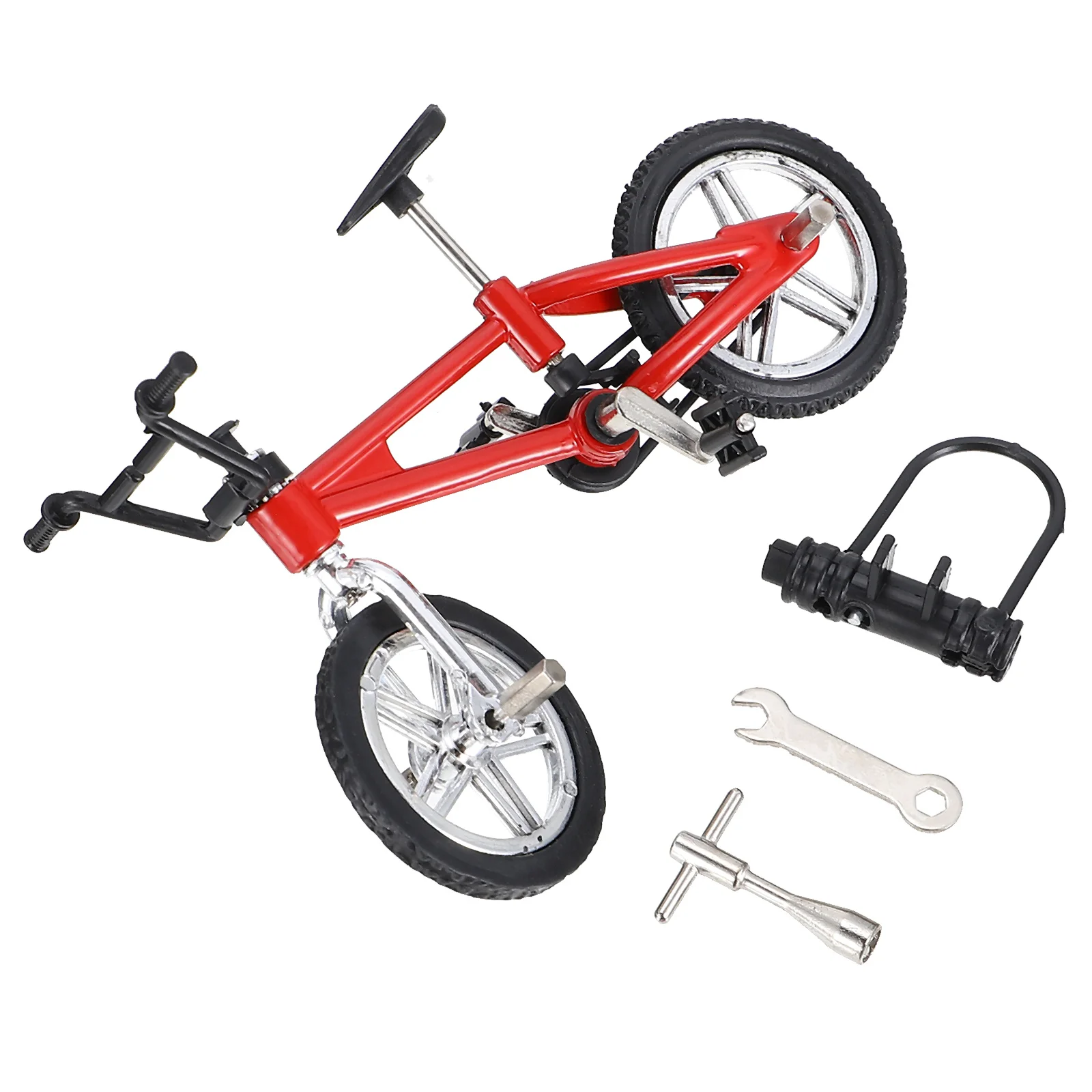 

Mini Bike Finger Cycling Board Game Desktop Toy Model Red MTB Simulation Bicycle