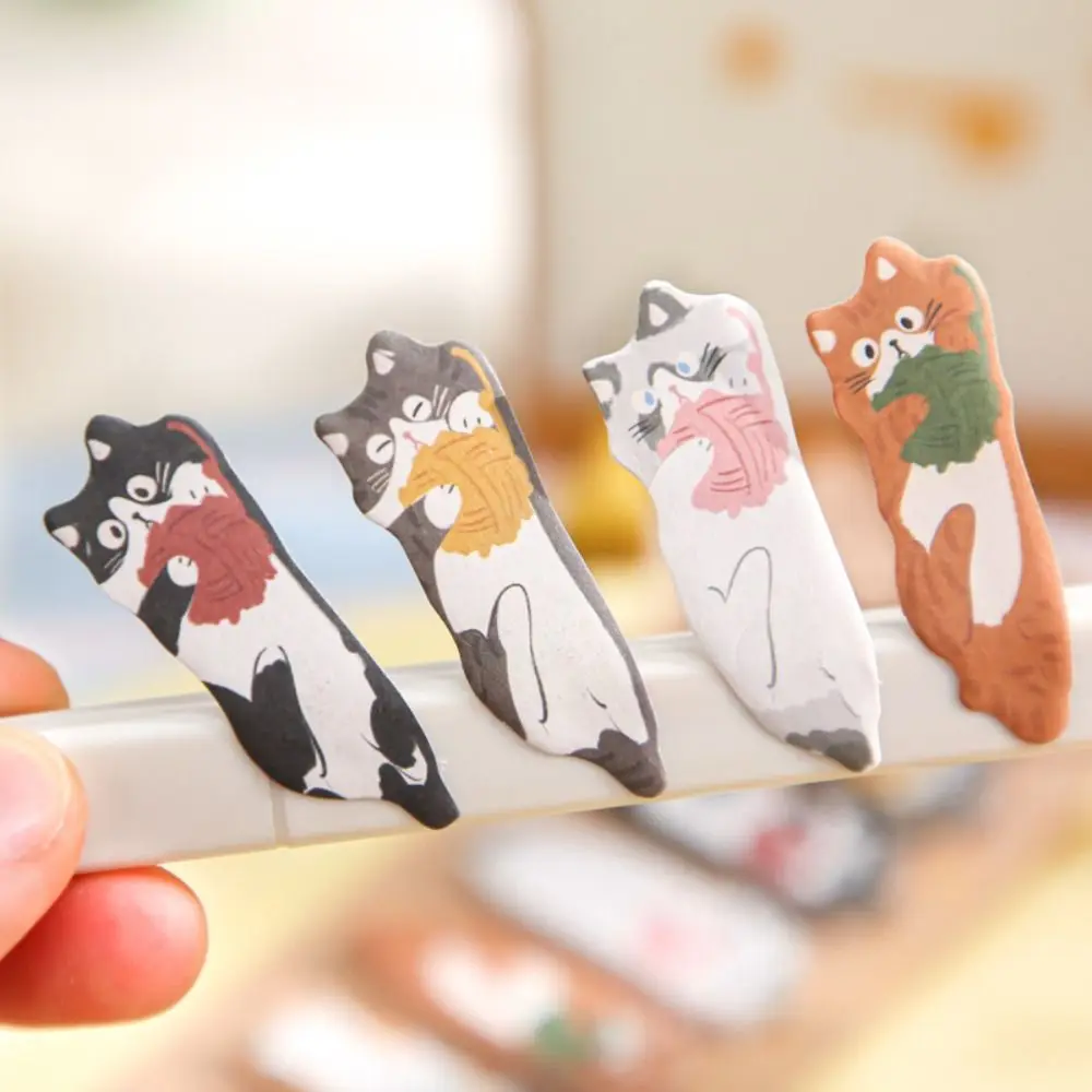 

Bookmarks Memo Pad Cat Index Sticker Meow Creative Kitty Index Dividers Label Cartoon Cat Paw Sticky Note Office