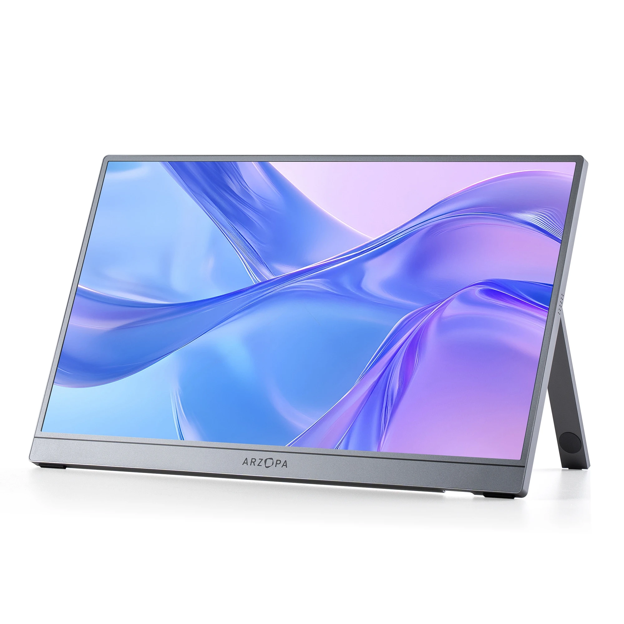 شاشة ألعاب محمولة صغيرة مقاس 15.6 بوصة 1080 بكسل من ARZOPA شاشة IPS ثانية خارجية لأجهزة الكمبيوتر المحمول/الكمبيوتر/PS/Xbox/الهاتف A1 باللون الرمادي #1