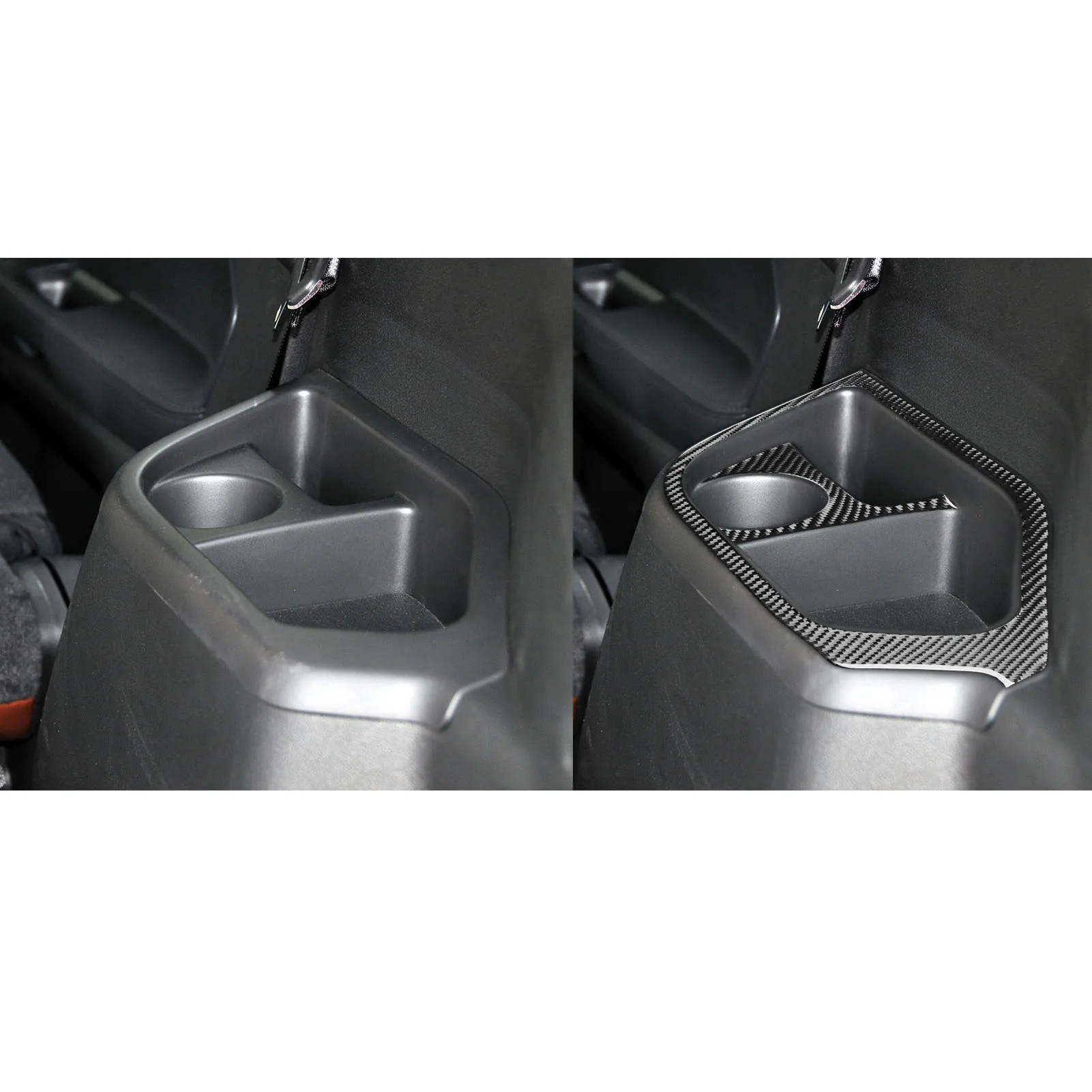 لفورد اكسبلورر 2011 — 2014 اكسسوارات السيارات ألياف الكربون الجانب الأيمن وسادة الكأس لوحة ملصق مائي الغطاء الداخلي تعديل ملصق الكسوة #2