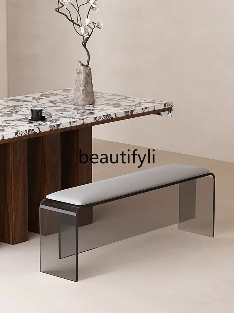 

New Long Bench Dining Table Soft Cover Shoe Changing Light Luxury Minimalist Shoe Bench