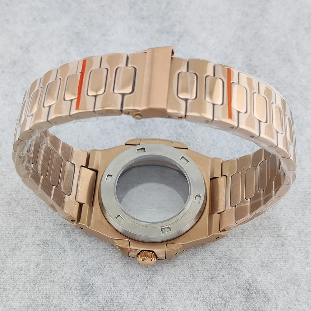 스테인레스 스틸 사파이어 유리 방수 시계 케이스, 나비 버클 스트랩, NH35 NH36 무브먼트에 적합, 41mm 케이스