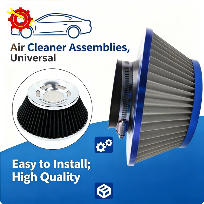 Automotive Air Filter High Flow Mushroom Head Engine Intake Modification Winter Mushroom Head Stainless Steel Mesh Filter Parts
