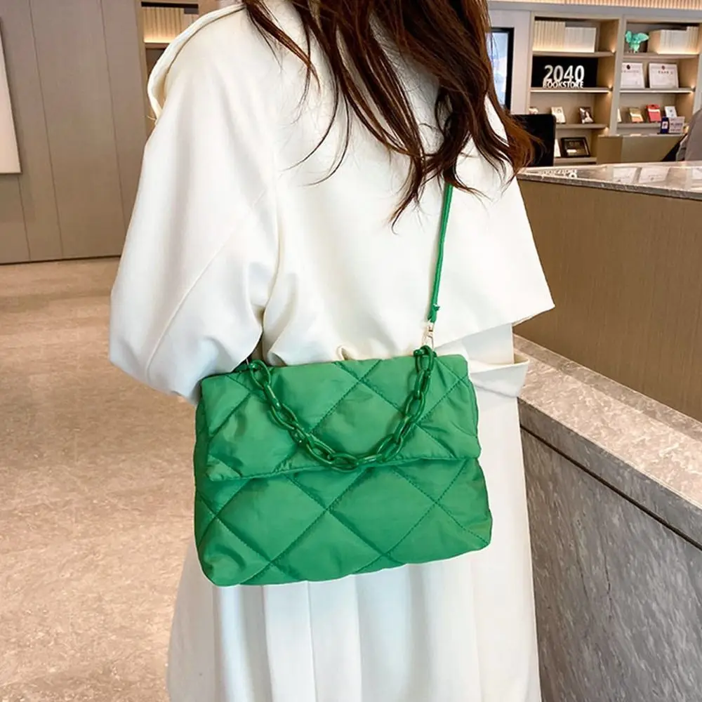 Fashion Women Girls Space Cotton Padded Shoulder Bags Underarm Bag Female Down Cotton Tote Bags Large-capacity Handbags