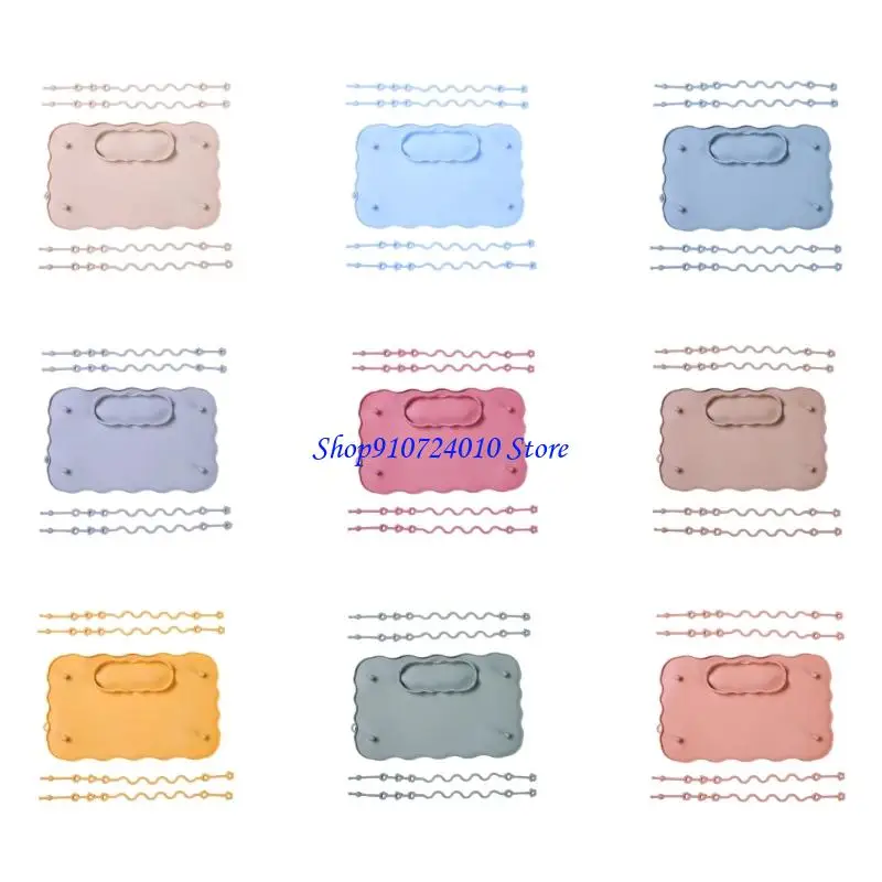 

77HD подставка для столовых приборов с ремешком для малышей, детские салфетки, противоскользящий коврик для еды, силиконовые для