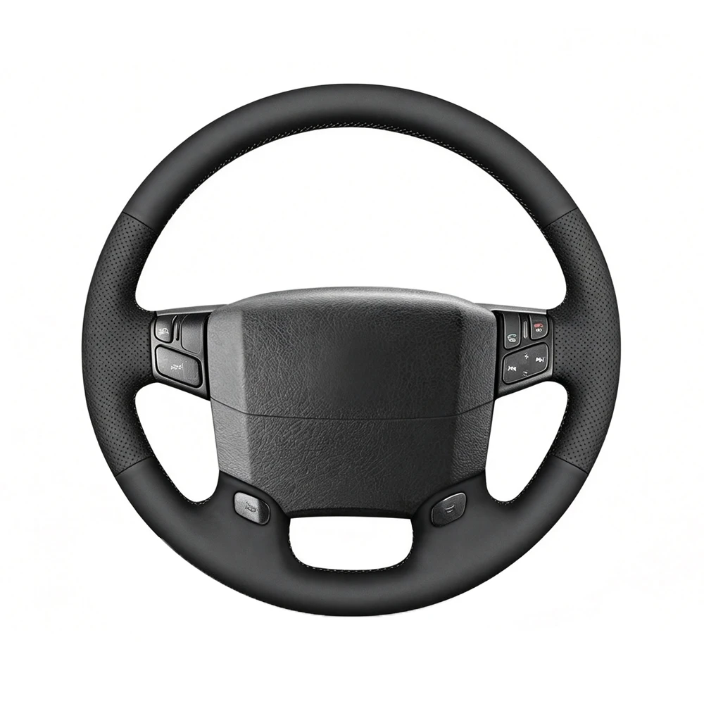 Custom Microfiber Leather Car Steering Wheel Cover Wrap for Volvo VNL VNR FM FH 2004-2016