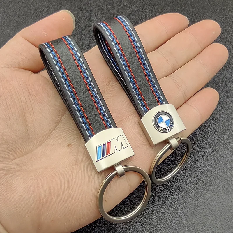 2024 Man Women Leather Logo M Keychain Emblem Keyring For BMW E39 F30 F20 E60 E90 E46 G30 E87 E70 E53 X3 X5 X1 Car Accessories