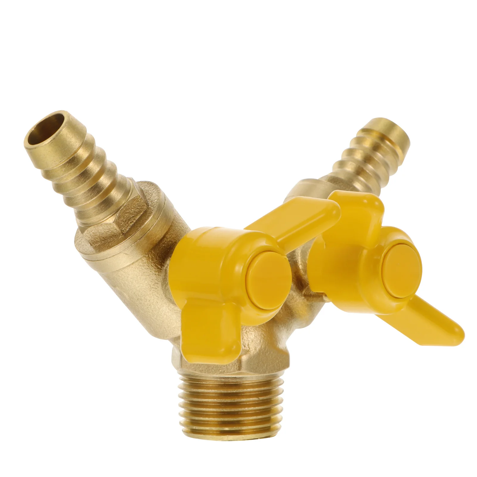 

1pc Dn15-12Mm Brass Ball Valve 3-Way Gas Control Y-Type Dual Switch Durable Corrosion Resistant Pneumatic System Use