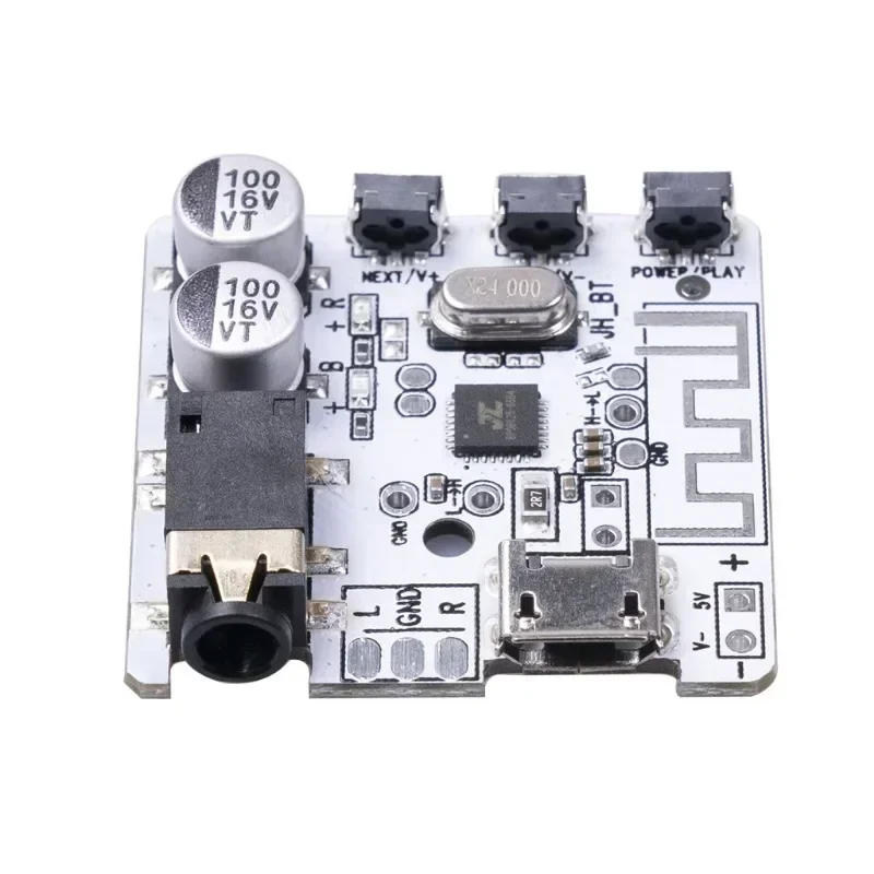 PCB board with buttons version 5.0 3.5 stereo output Bluetooth audio receiver