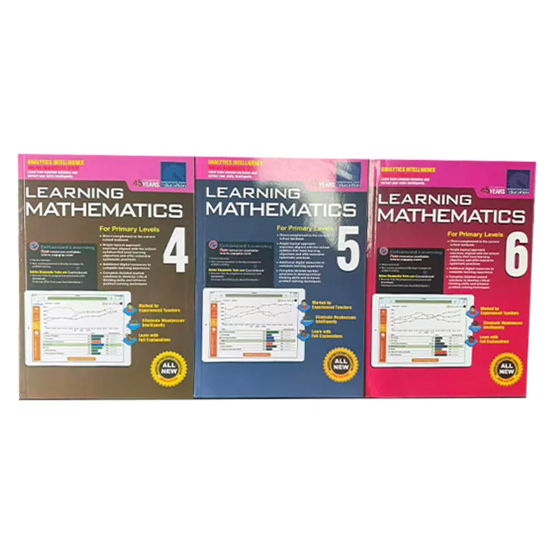 3 كتب SAP تعلم الرياضيات كتاب الصف N-k2/1-3/4-6 الأطفال تعلم كتب الرياضيات سنغافورة المدرسة الابتدائية الرياضيات الكتاب المدرسي
